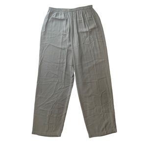 Eileen Fisher Grey Silk Pull On Pants